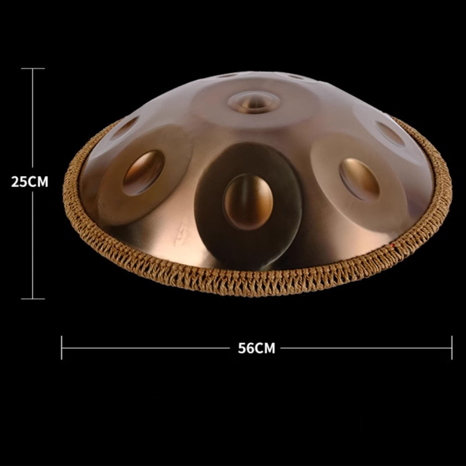 Tambor Handpan de Acero de 22 Pulgadas, Juego de 9, 10 y 12 Notas, 432 Hz. Percusión Artesanal para Adultos, Ideal para conciertos de Yoga y producción de Audio (B, 12 Notas, 432 H
