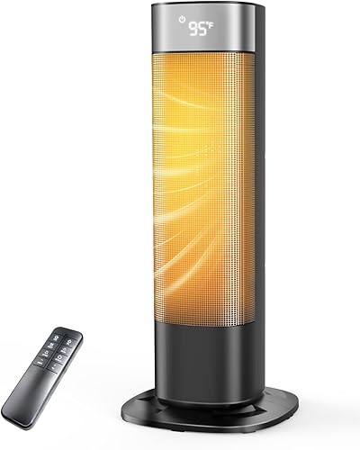 Calentadores de espacio de 1500 W para uso en interiores, calentador de espacio portátil para habitación grande con control remoto, cerámica PTC,