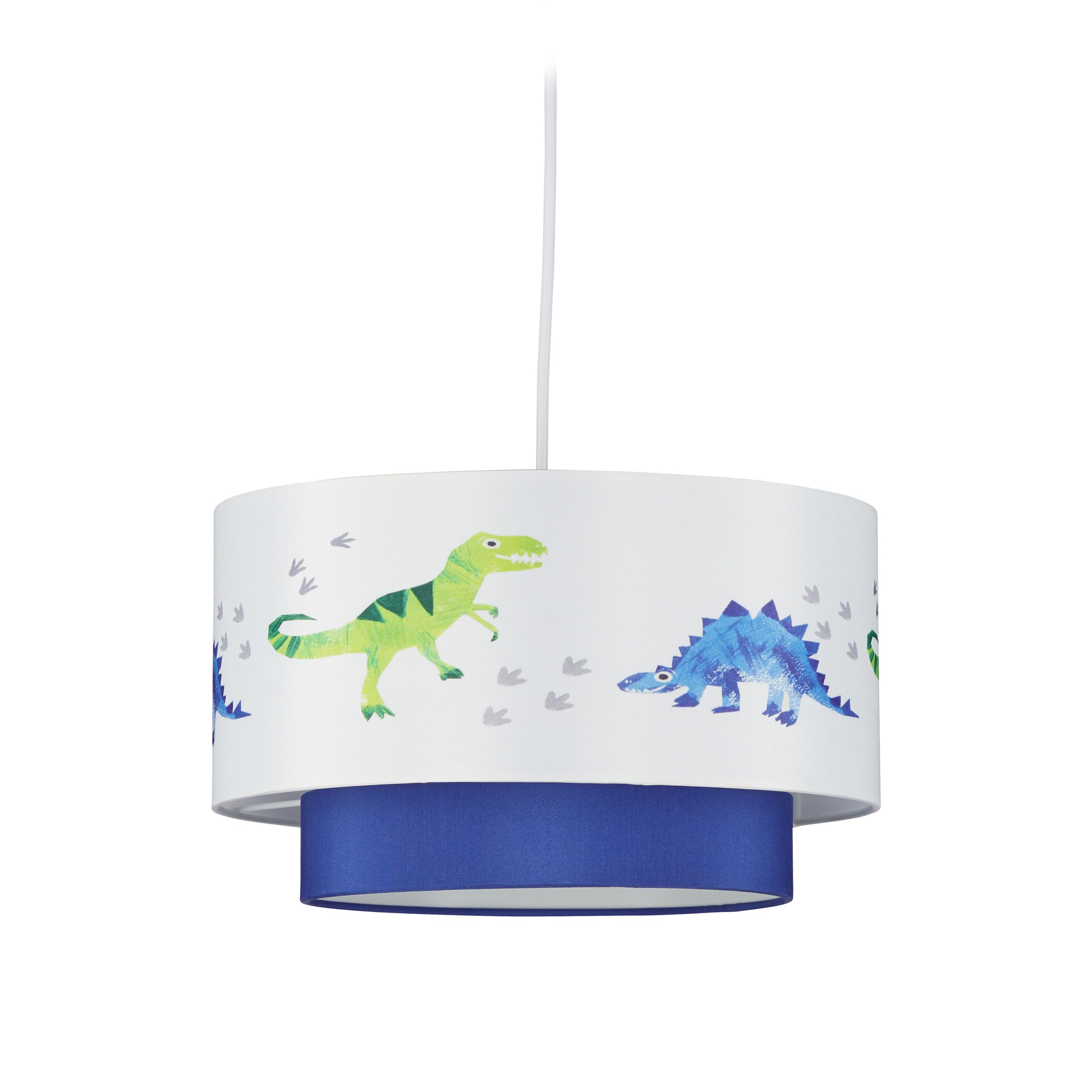 Relaxdays hanglamp kinderkamer, lampenkap met dinosauriërs, Hx