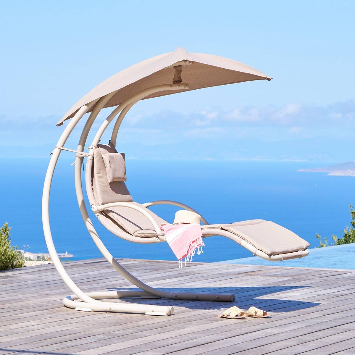 Hespéride - Transat meoria 175x112x196cm Argile