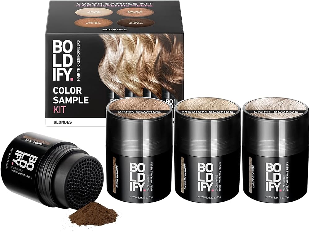 BOLDIFY Hair Fibers Sample Kit for Thinning Hair, Blondes
