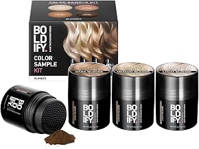 BOLDIFY Hair Fibers Sample Kit for Thinning Hair, Blondes | Fills In Thinning & Fine Hair, Fuller & Thicker Look, Hair Powder, Bald Spot Cover Up for Men, Hair Building Fibers