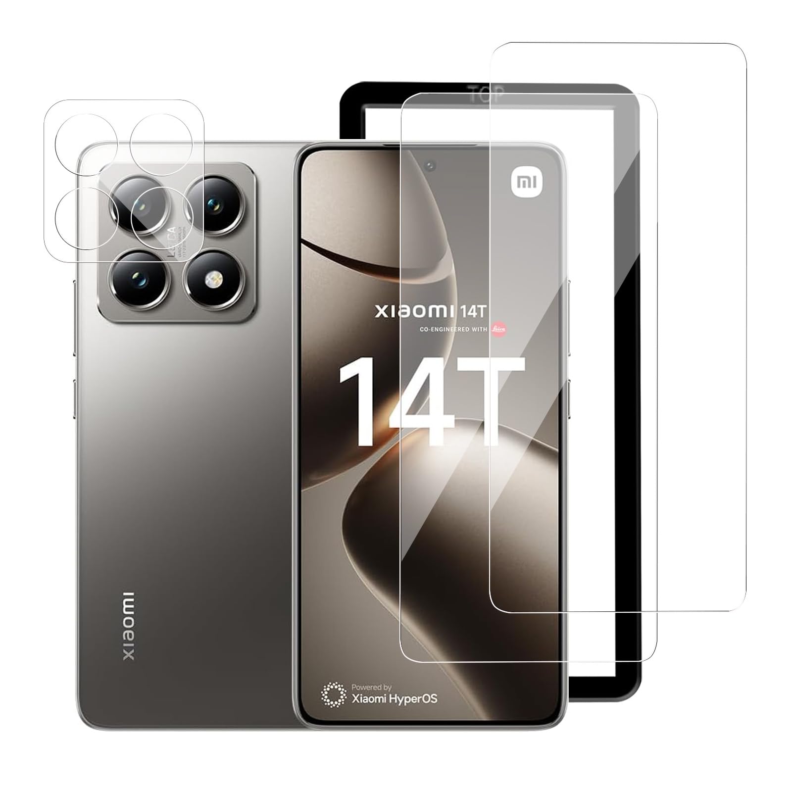 Xiaomi 14T 本体（ ケース＆ガラスフィルムつき） Amazon | Xiaomi 14T 用 ガラスフィルム (2枚) +カメラフィルム