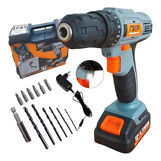 Furadeira Parafusadeira Sem Fio 10mm NKF FP12X