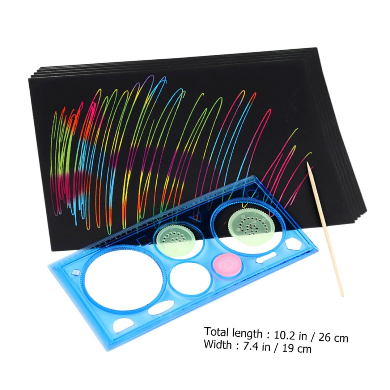 SUPVOX Scraping Painting Cards Set Scratch Painting Paper Educational Toys for Boys and Girls Fun Art Craft Activity Random Color