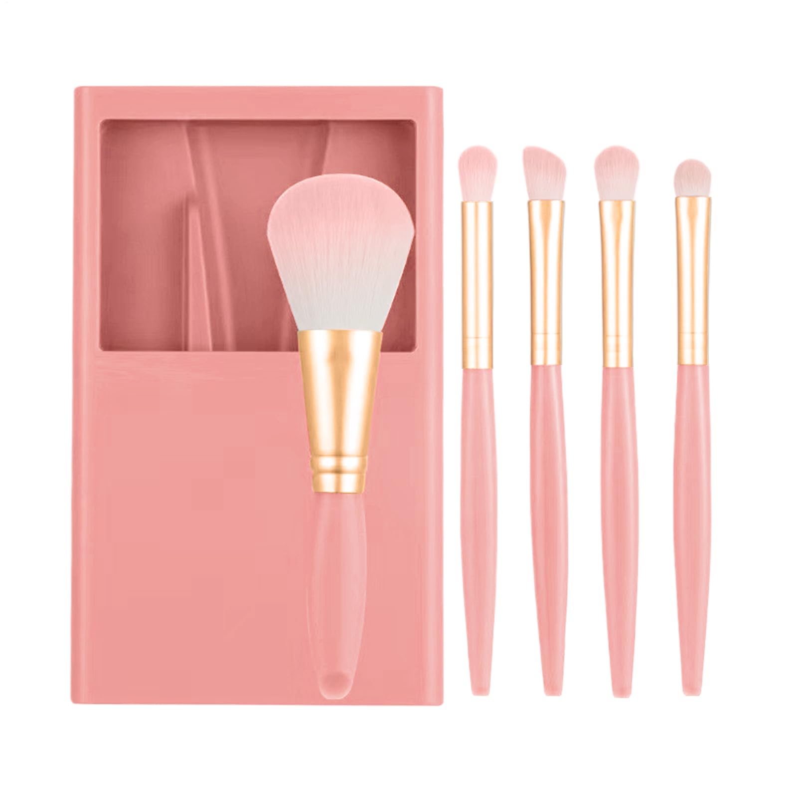 Portable Makeup Brush Kit - Travel Size Cosmetic Brushes, Complete Makeup Brush Set with Mirror, Soft Synthetic Bristles, Foundation Powder Application Tools, Lightweight Cosmetic Set for Women