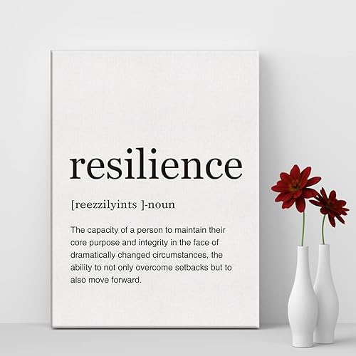 Miniatura 4 de LEXSIVO Resilience Definition - Lienzo impreso para pared, decoración de oficina en casa, pintura moderna, 12 x 15 pulgadas, lienzo positivo, póster