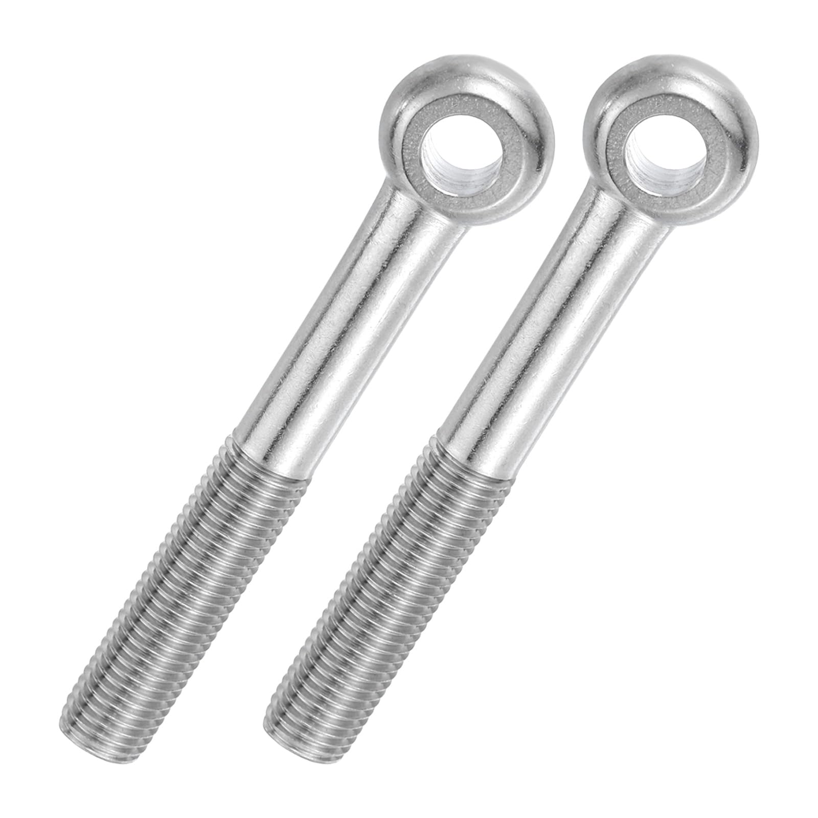 PATIKIL 2 Pcs M16x120mm Shoulder Swing Lifting Eye Bolt, 304 Stainless Steel Metric Half Tooth Thread Fisheye Eye Slip Hole Screw Rigging Bolt Metal Fasteners Screws, Silver Tone โ image 1