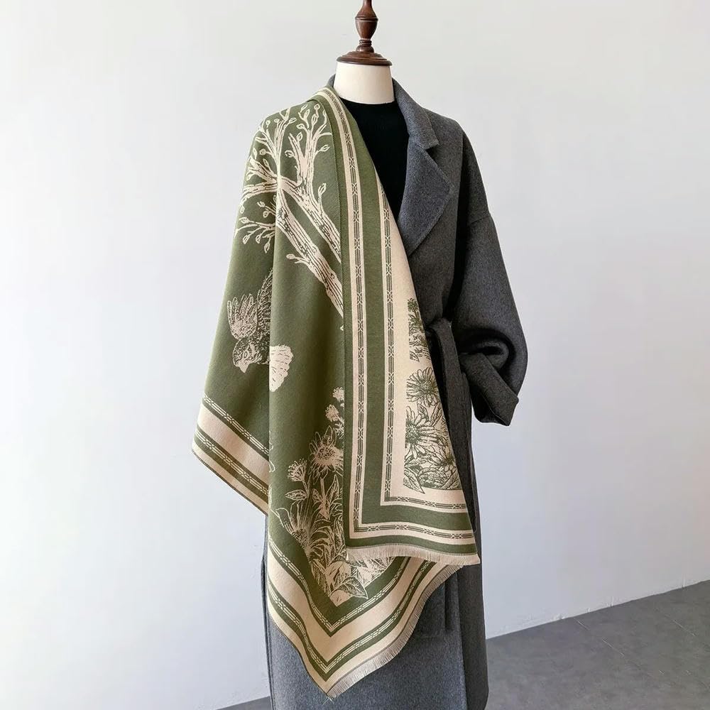 Bufandas de Moda para Hombres y Mujeres Bufandas de Lujo con Estampado de Cachemira Chal cálido para Mujer Bufanda Larga Gruesa y Grande