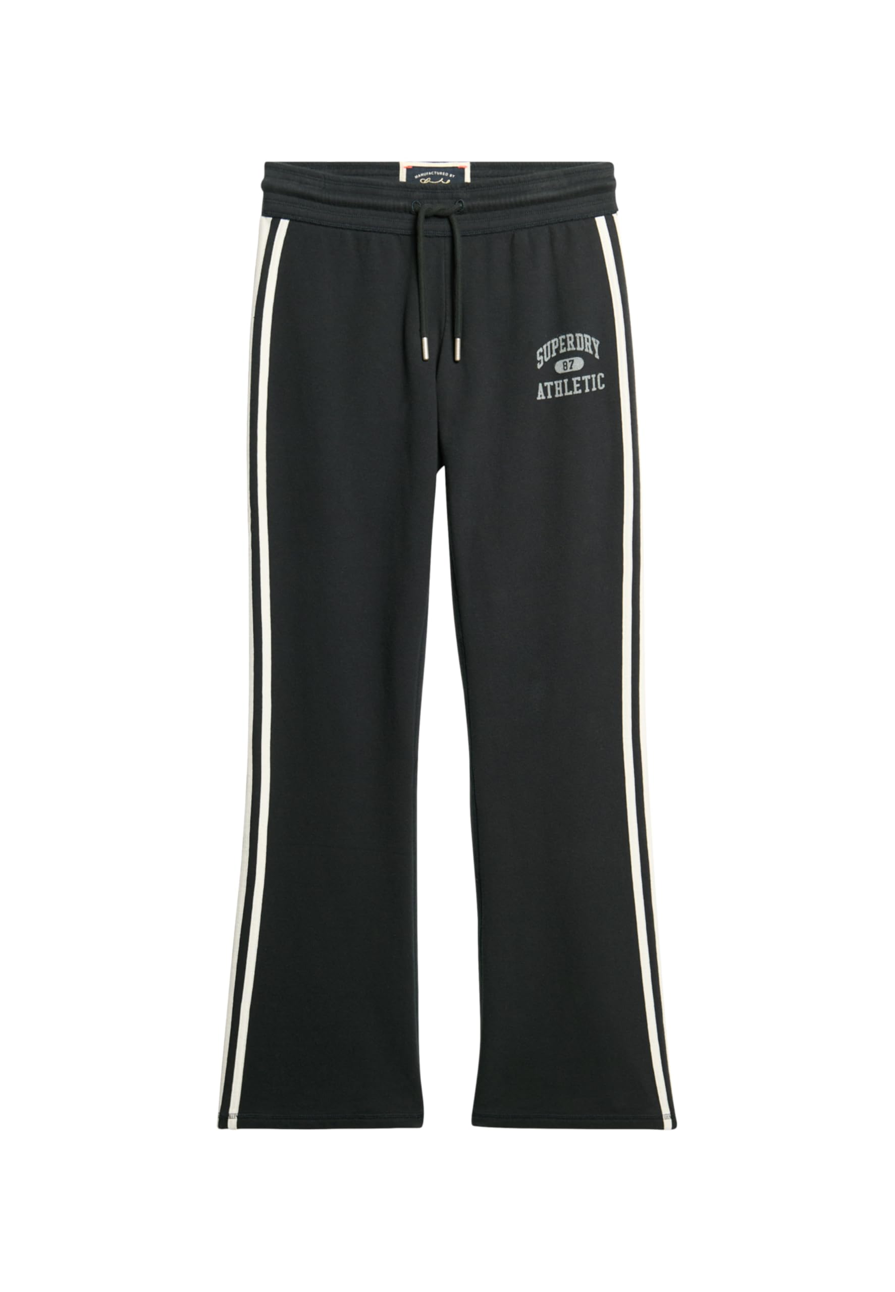 Superdry Damskie spodnie do biegania Athletic Essentials z paskami i zawinięciem