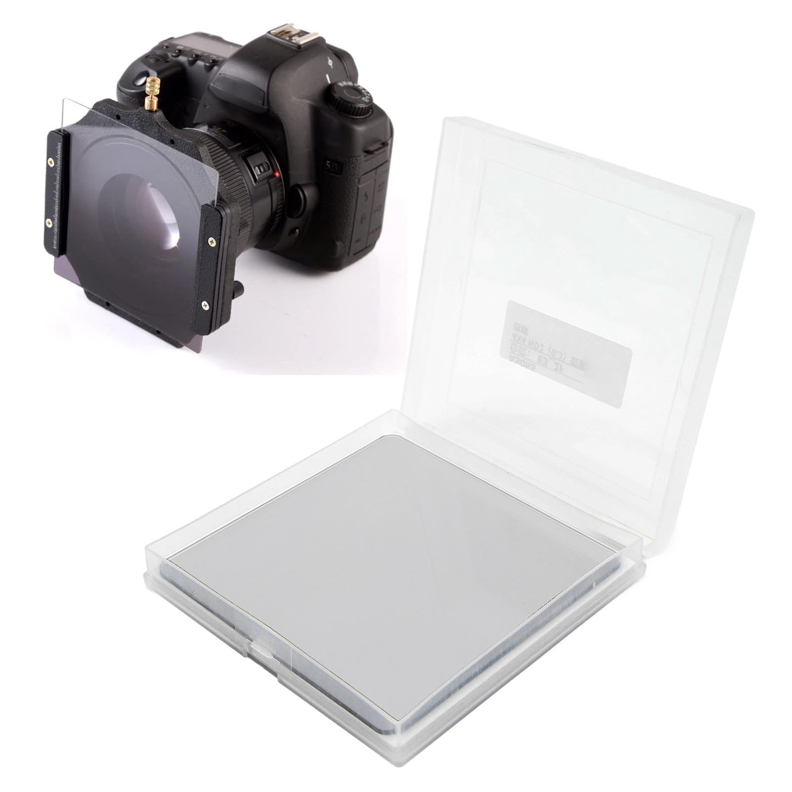Kit Filtro Esposizione 100x100mm, Filtro ND Quadrato 100x100mm, Filtro a densità Neutra con Rivestimento Multistrato per Fotografia Spessore 2 Mm (ND2)