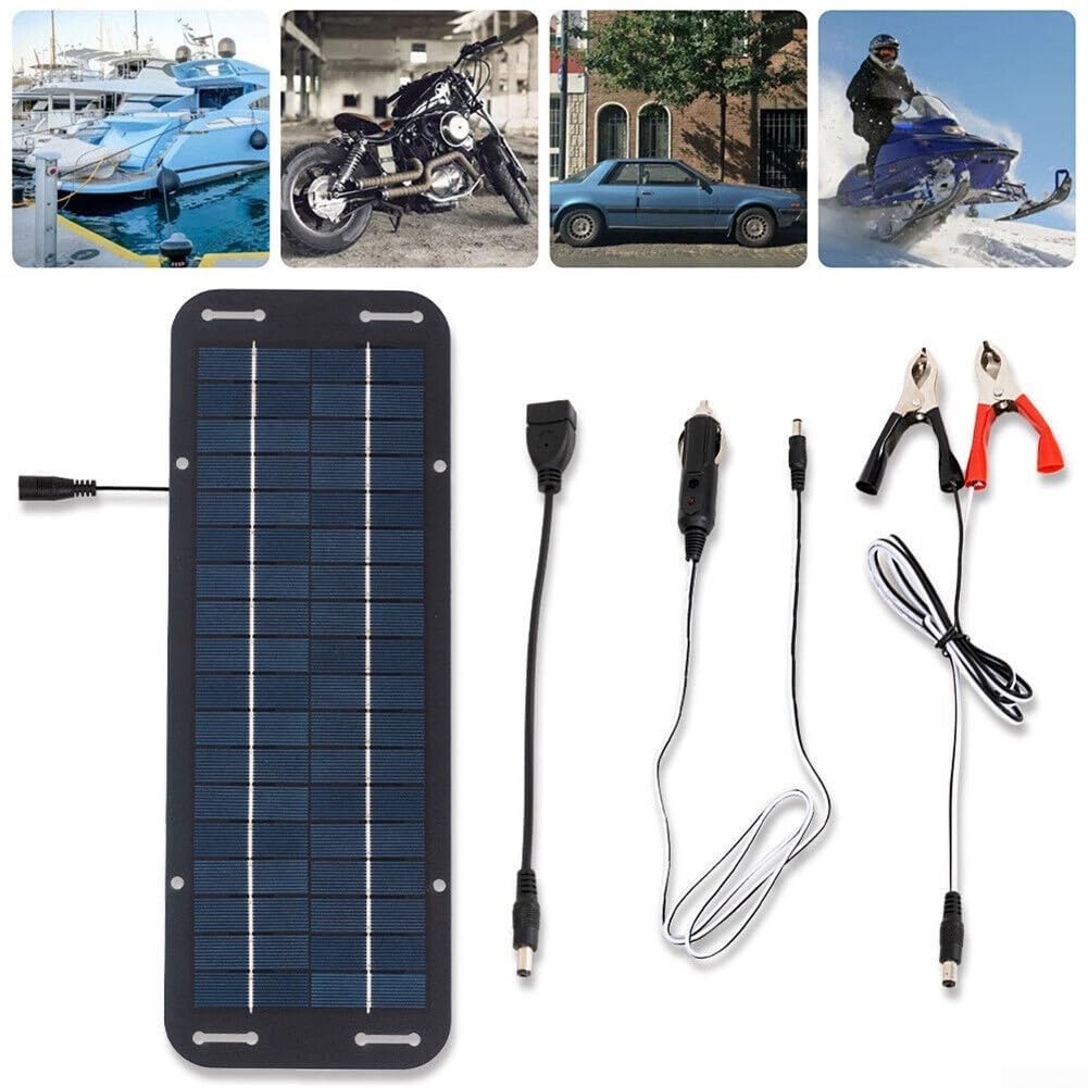 30W 12V Solar Ladegerät Kit mit Hocheffizienz-Panel für Boote, Autos, Wohnmobile und effizientere Batterieerhaltung