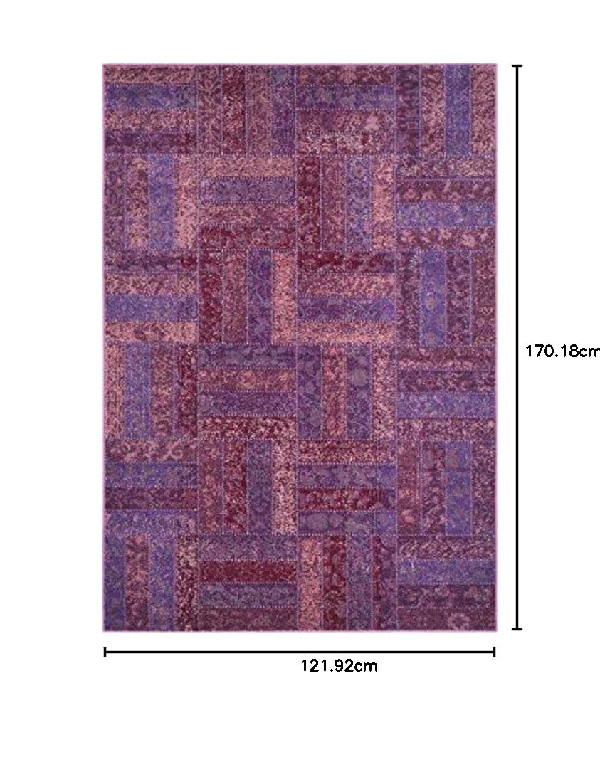 Tapis Boho Safavieh Monaco - Poil Court Violet/Bleu Clair 61x91cm - Pour Salon, Chambre, Salle à Manger