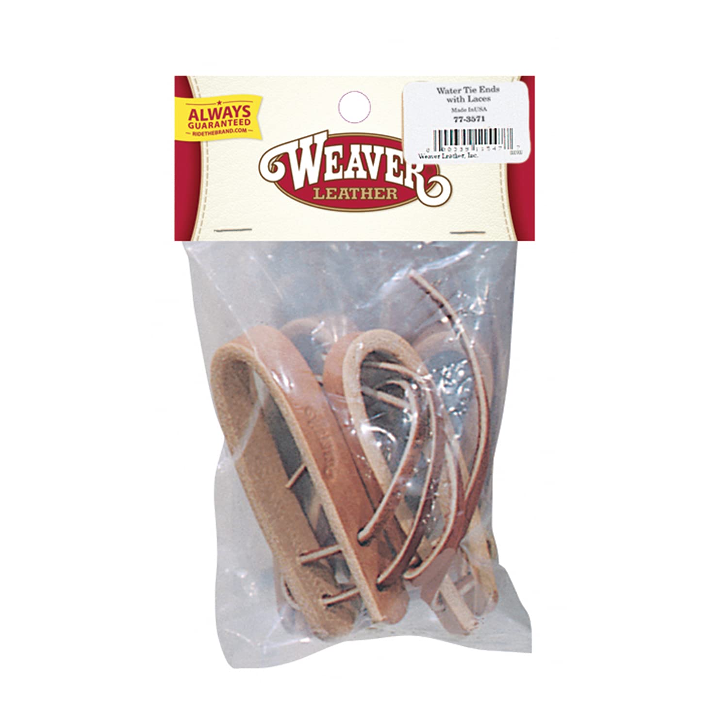 Weaver Water Tie Ends with Brown Latigo Ties - Size:5/8