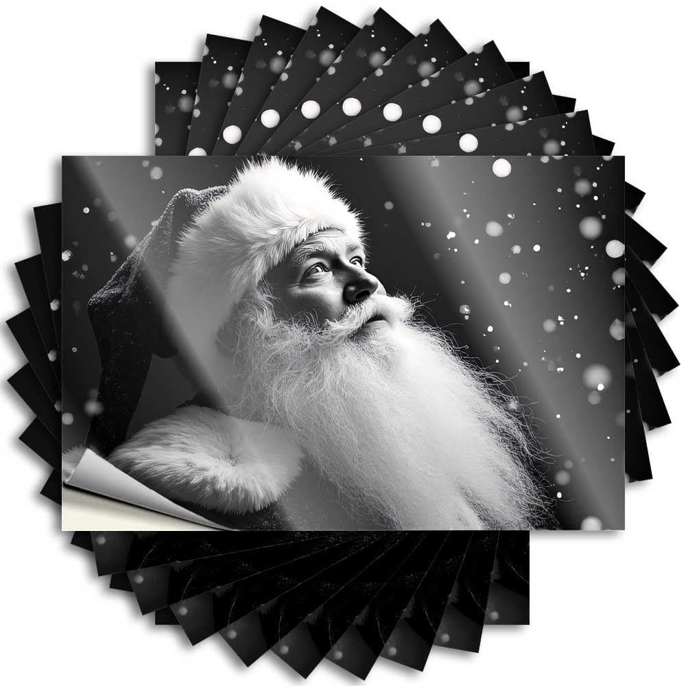 Happy Lettering Sticker, Indie Water Santa's Gaze in Winter Wonderland | Funny Quote Texas Decals(12X18CM)