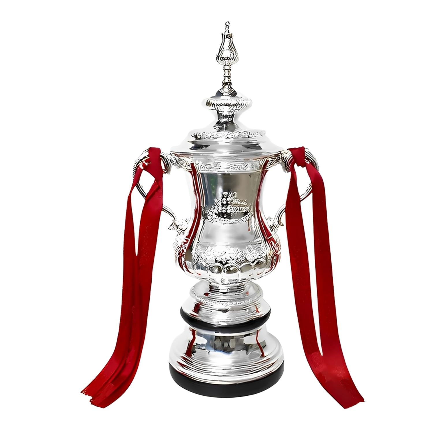 YYDSTES Football Fa Cup Trophy Replica with Color Ribbon Resin 32cm