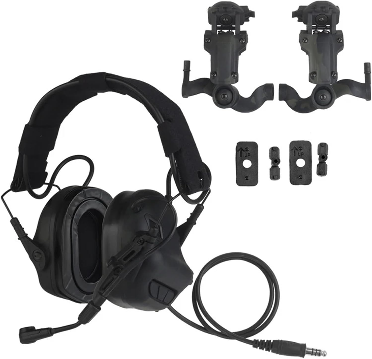 Tactical Headset 7.0 Sound Pickup&Noise Reduction Headset Wearing Fast Helmet Headset Hunting Shooting Noise Cancelling Headphon