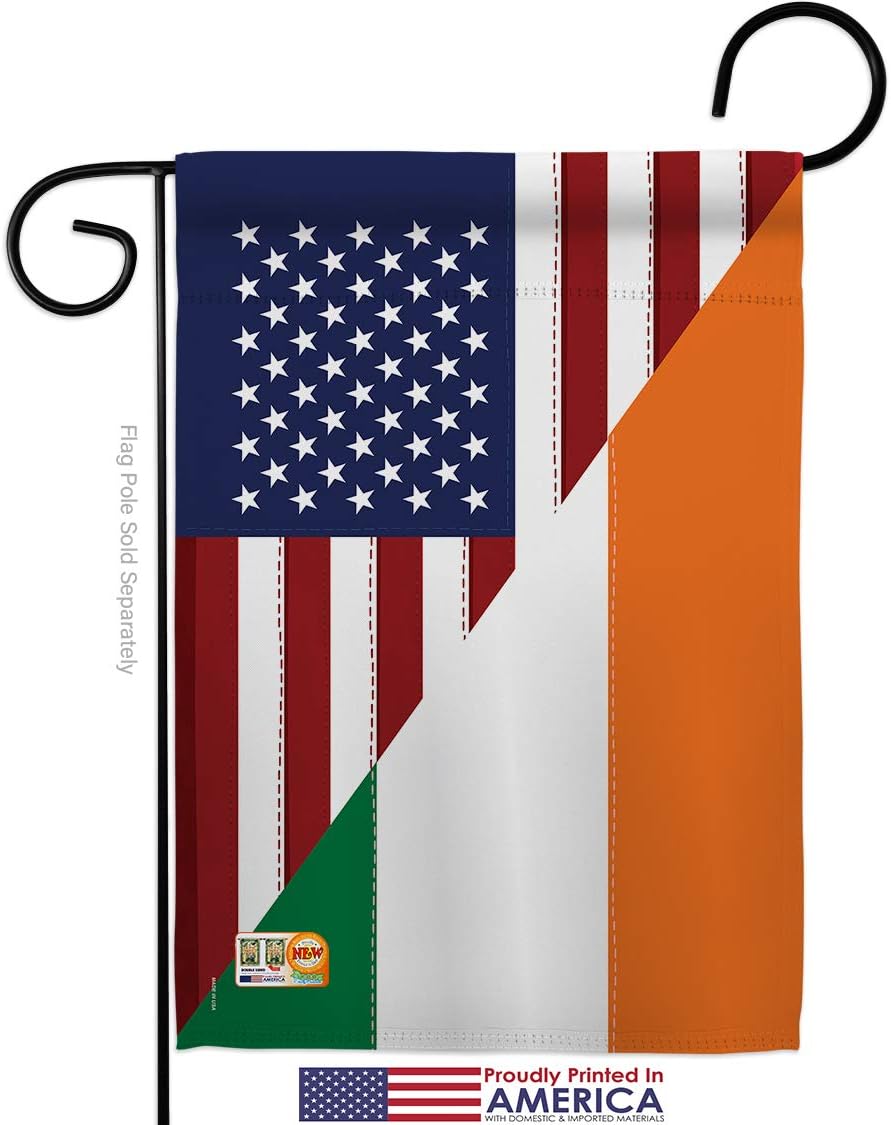 US Irish Friendship Garden House Flags Set Regional USA American Alliance World Country Particular Area Small Decorative Gift Yard Banner Made In 28 X 40