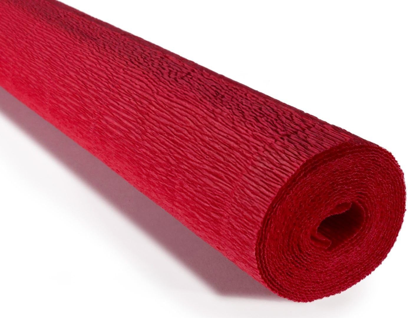 Cartotecnica Rossi 180g 19.6 Inch 8.2ft Long Wide Italian Crepe Paper for Wedding Ceremony Various Large Festivals Decoration(Scarlet Red（589）)