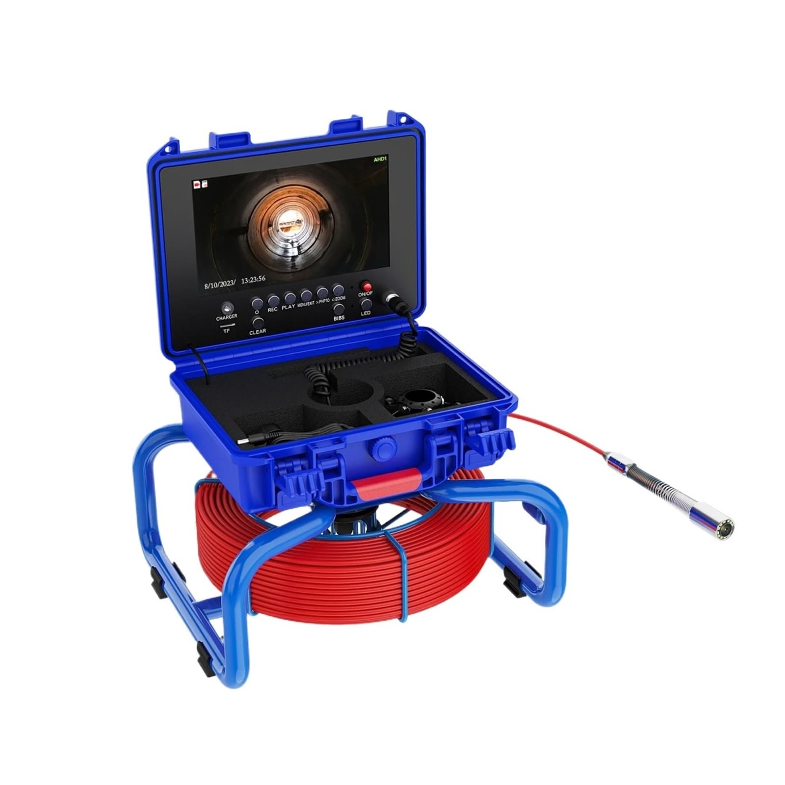 YNIYUJKL Drain Inspection Camera Sewer Inspection Camera 9 Inch Dvr Sewer Pipe Camera Meter Counter Endoscope Camera Camera,512hz-self
