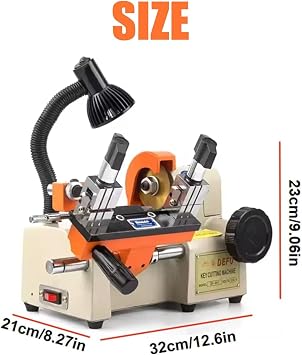 Automatic Key Cutting Machine with LED Lighting, Precision Duplicator for Locksmith & Home Use, 3 Button Shapes