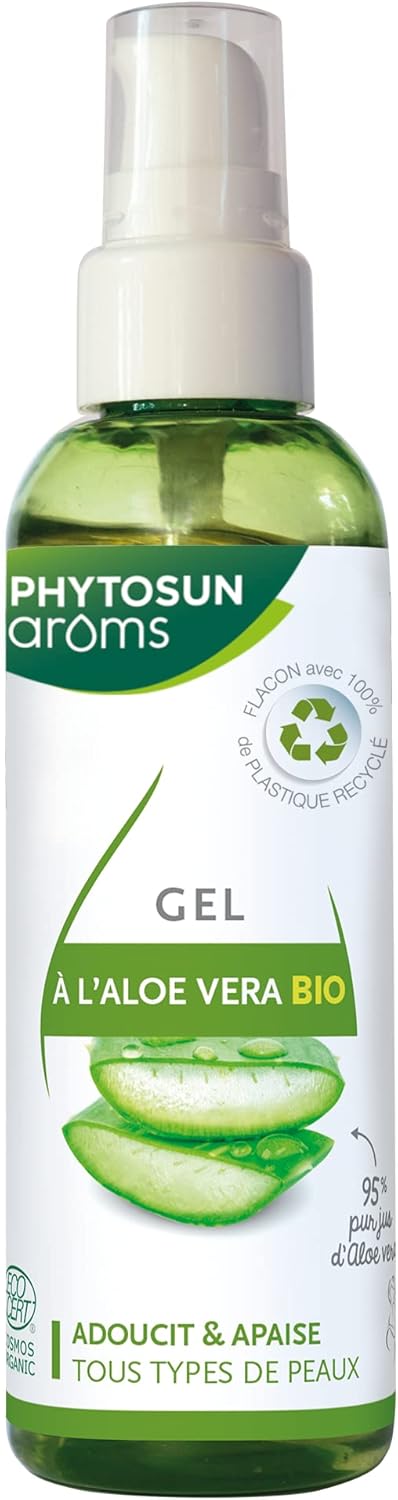 Phytosun Arôms Organic Aloe Vera Gel – Softens and Soothes – For All Skin Types – 100 ml