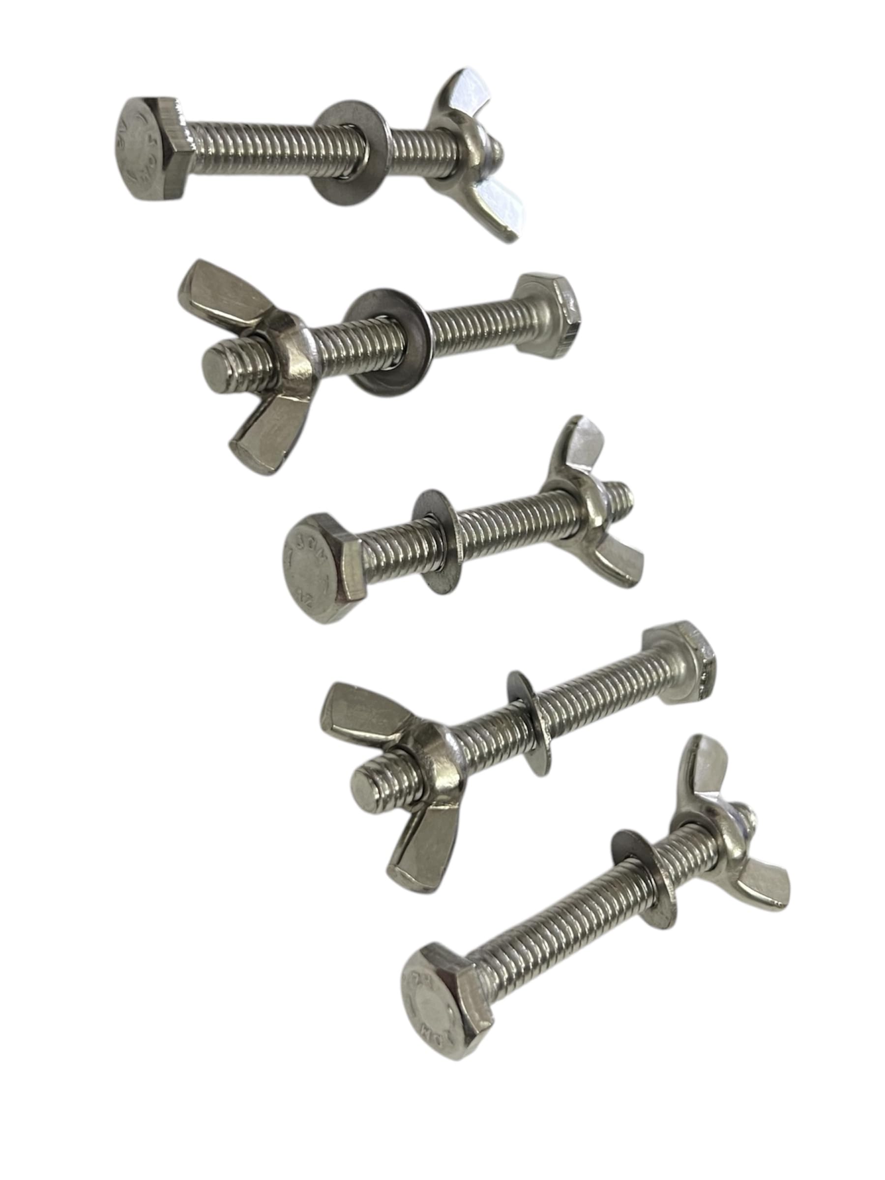 (Combo Set- 5 Pcs) Hex Head Screw Stainless Steel 304 with Nut and Plain Washer Hex Head bolt, Machine Thread Screw Fastener for Joining Wood Boards, Cabinets,Cupboards,Chairs & Beds 1/4" x 2"(50mm)-image-44