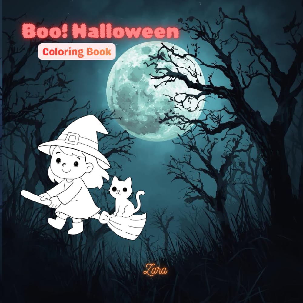 Boo! Halloween Coloring Book: Coloring Book for Kids