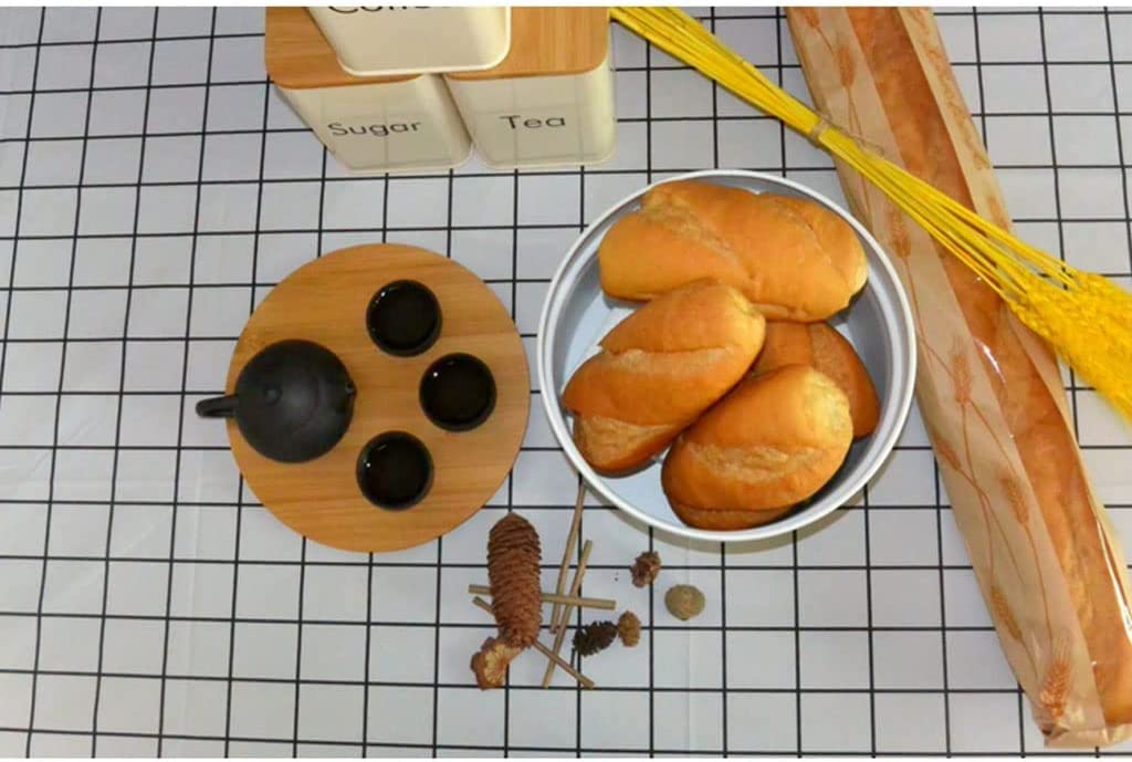 OLOTU Magazzinaggio Portapane in Metallo, portapane Rotondo Multifunzionale per spuntini Alimentari, Decorazione per la Colazione, Cestino per Il Pane Bianco con Coperchio Cestino del Pane