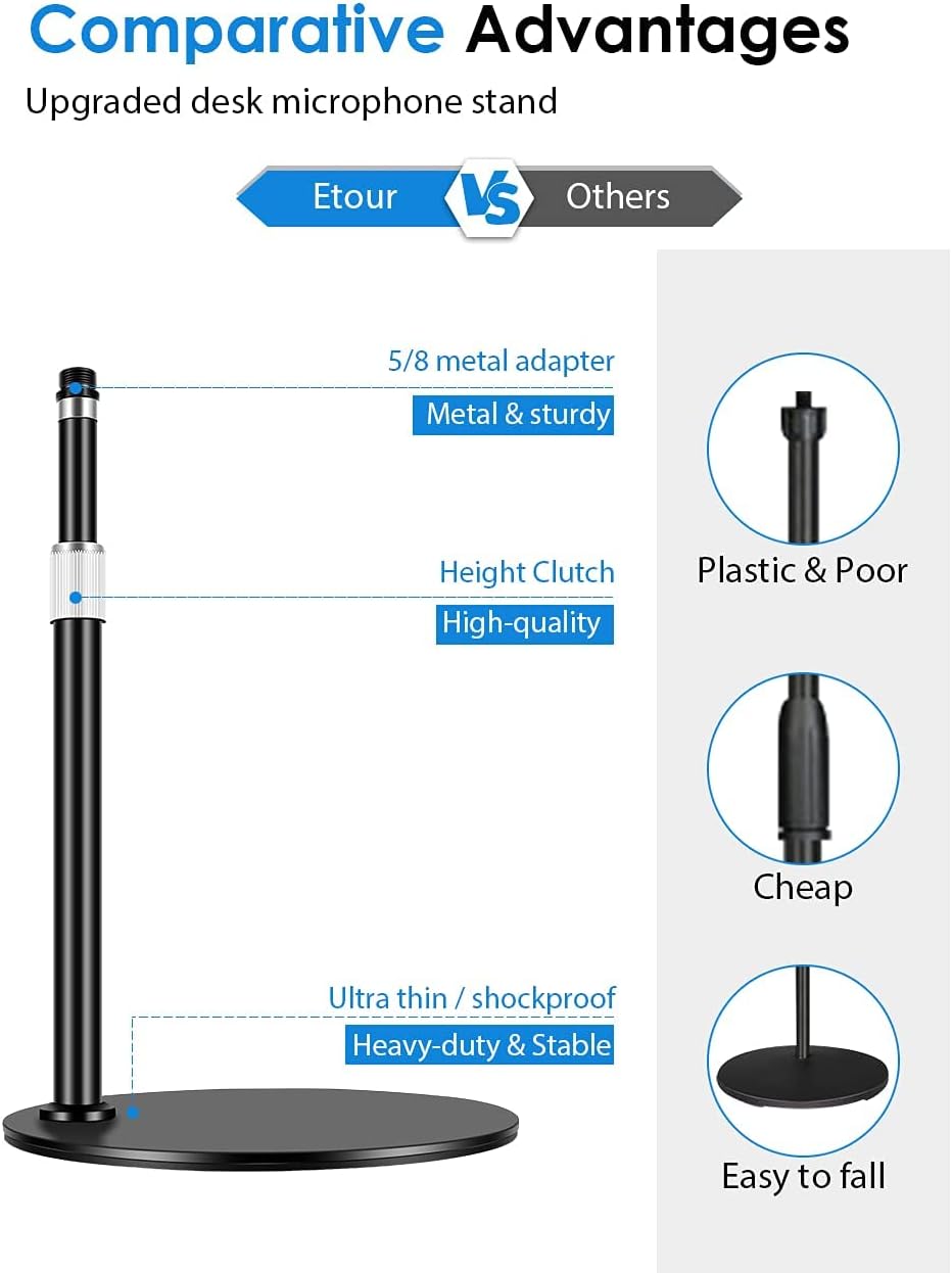 Multi Microphone Holder + Desk Microphone Stand