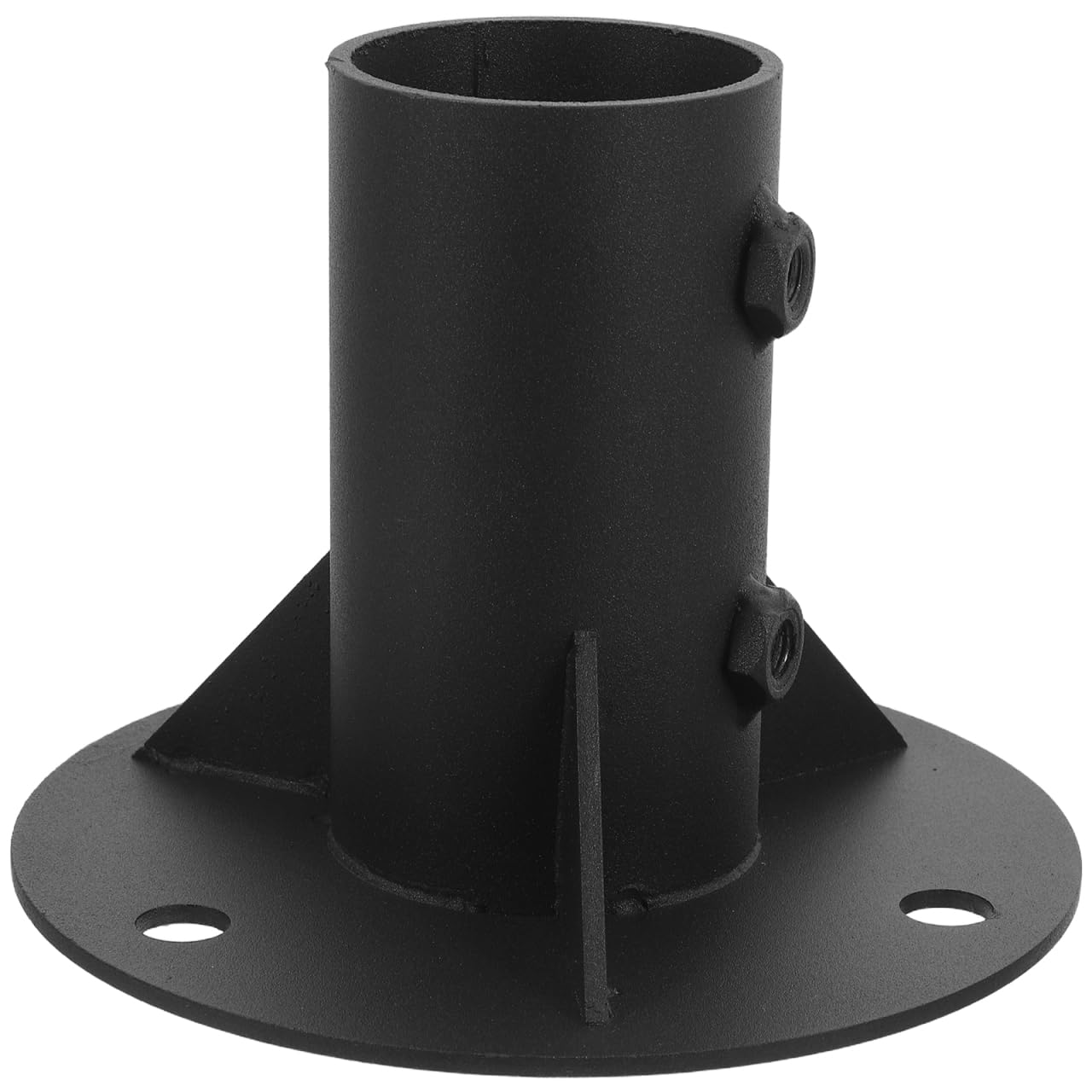 STOBOK Fence Post Support Heavy-Duty Metal Deck Post Base Flange for Fence Mailbox Deck Railings Pergola Brackets Inner Diameter 52mm