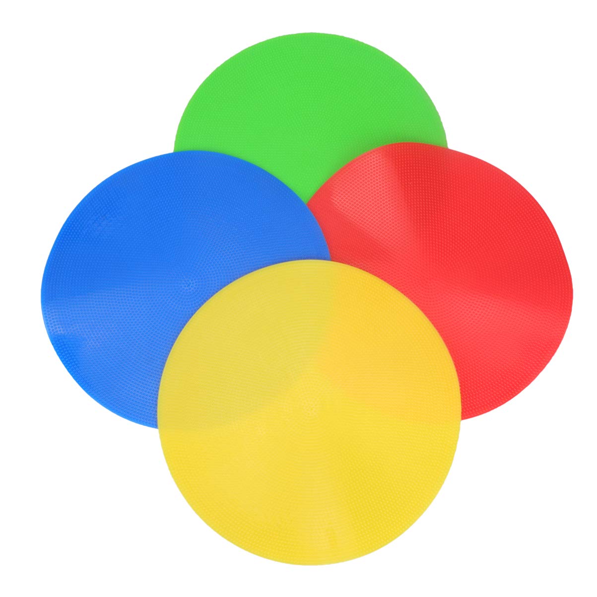 Lot De 12 Marqueurs Au Sol Plats Antidérapants Multicolores – Disques 10cm Pour Entraînement Football, Basket, Tennis Et Exercices D’agilité