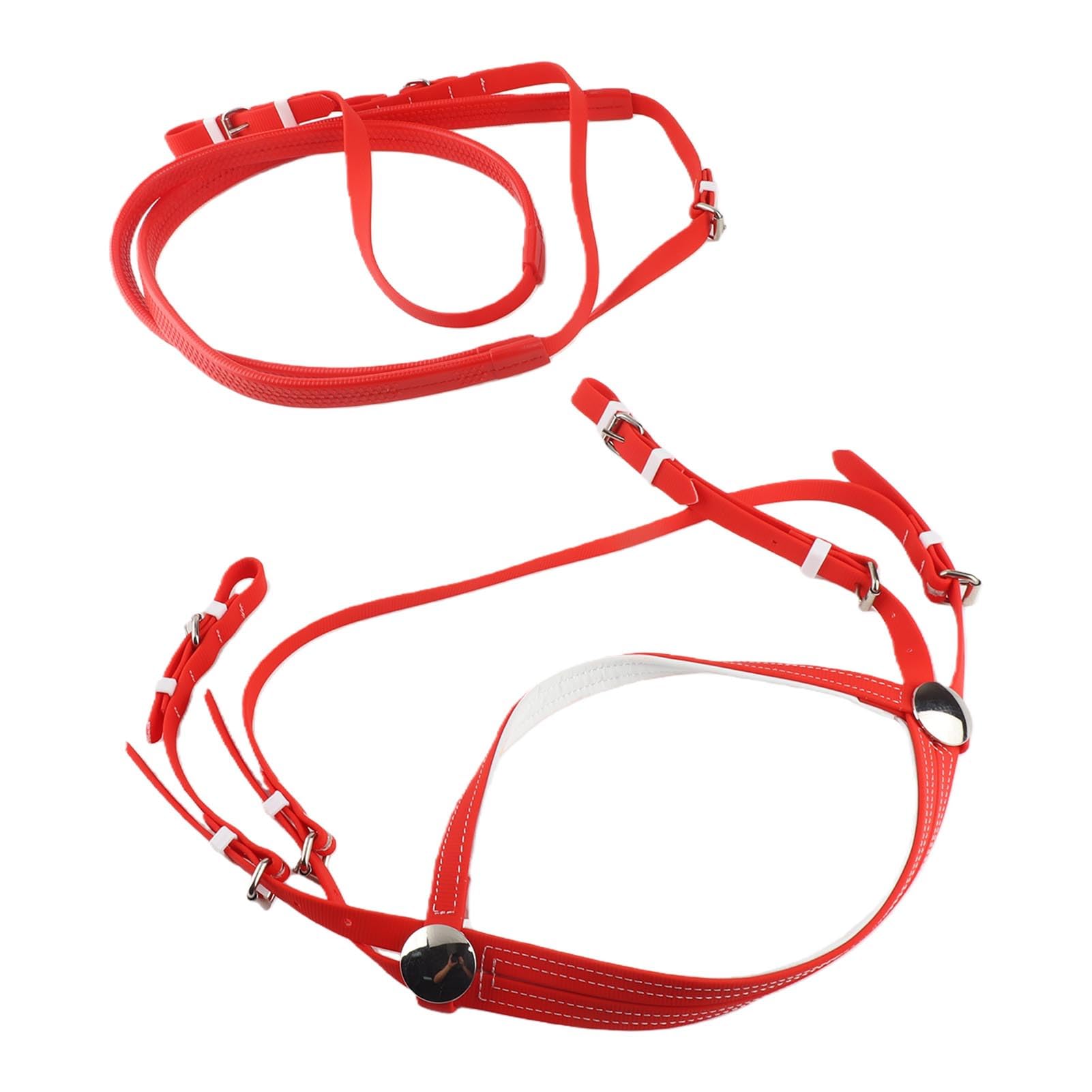 Bewinner Pferde Halfter mit Führstrick, PVC PU Leder Nylon, for Pferde