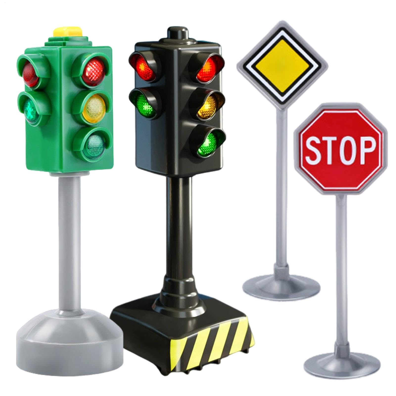 Kit éducatif Signalisation Routière – 28 Panneaux + 1 Feu Tricolore – Dès 3 Ans – Apprentissage Sécurité
