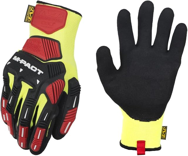 Mechanix Wear M-Pact® Knit CR3A3 Cut Resistant Impact Gloves (Medium, Yellow/Black)