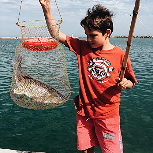 Codree Floatable Galvanized Steel Wire Fish Basket, Collapsible Floatable Wire Fishing Basket, Portable Floating Fishing Net Basket, Robust And Easy To Use #TOP5
