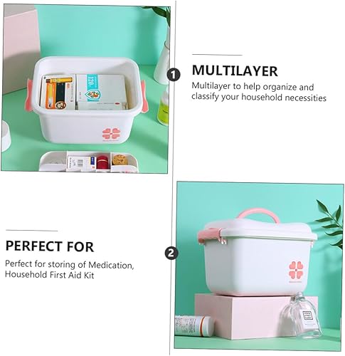 Miniatura 8 de Cabilock 2 unids vendajes almacenamiento coche hogar esencial familia multicapa para ayuda medicina enfermería kit portátil contenedor gabinete de
