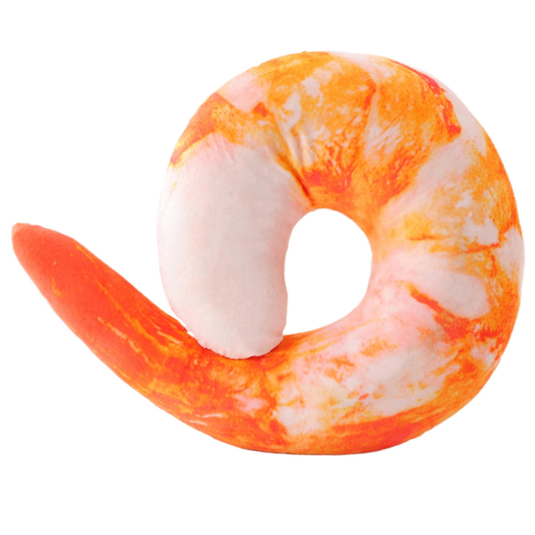 Azidweryq Shrimp Pillow 16X12 Inch Shelled Neck Pillow U-Shaped Plush Cotton Stuffed Realistic & Funny Neck For Sleeping, Travel, Office Plush