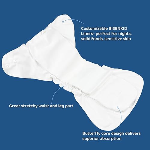 Miniatura 3 de Pañal interior de tela de algodón orgánico, súper absorbente y cómodo
