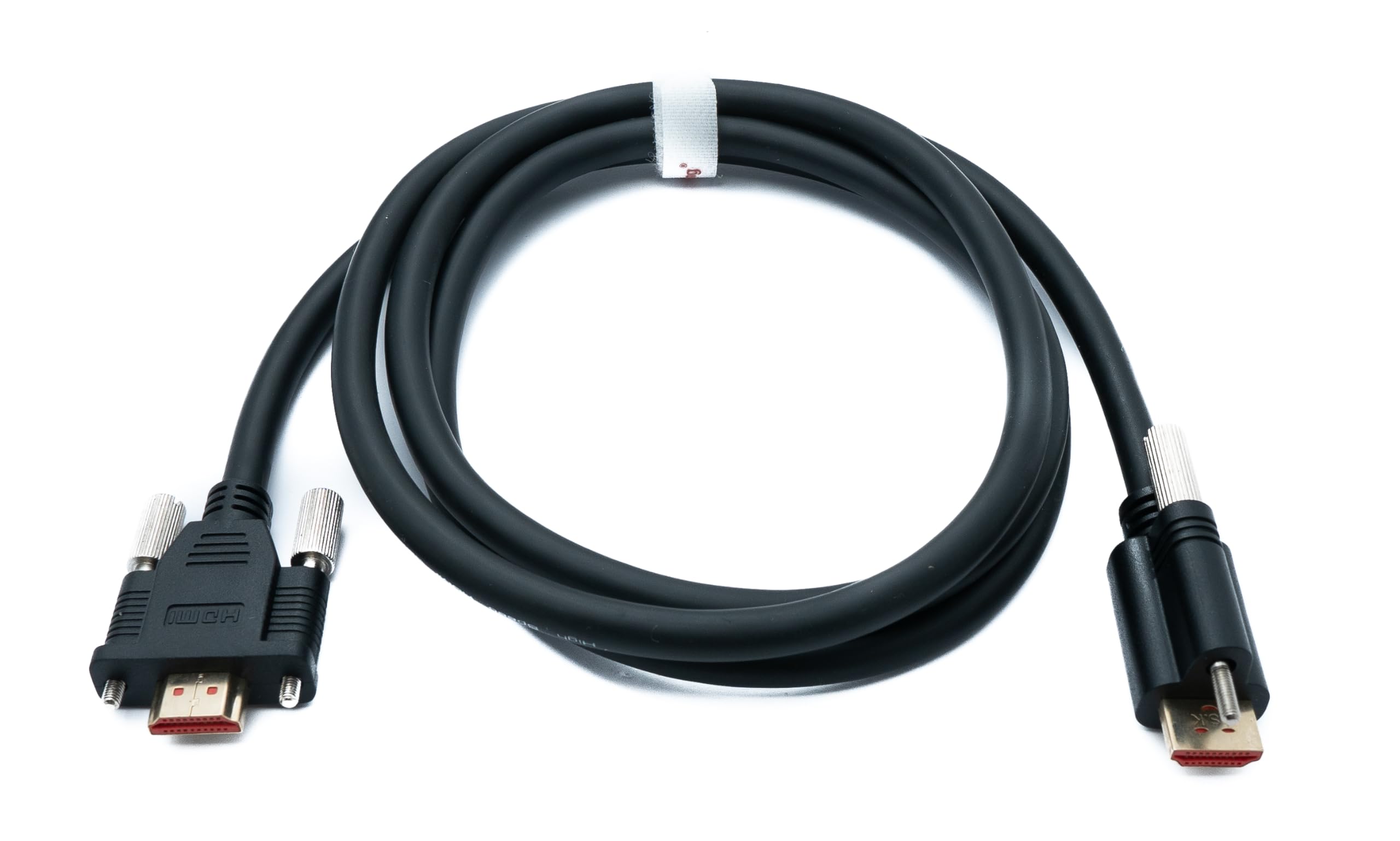 Cable HDMI 2.0 tipo A macho a macho de 150 cm con adaptador atornillable System-S negro 5