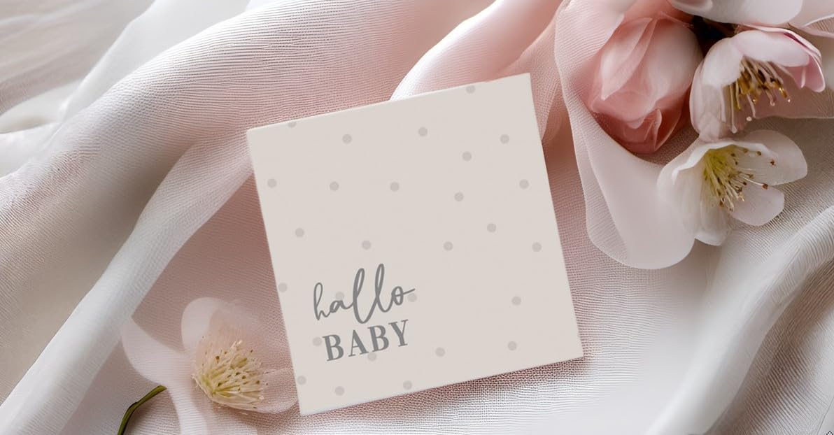 Tazza USA E Getta Hello Baby Eco-Line Con Nuvole In Beige Tortora E