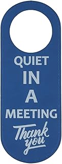 FABULETTA Double-Sided Door, Hotel Room Do Not Disturb, Welcome Knock Sign, Do Not Disturb Door Hanger(Blue Quiet in a meeting)