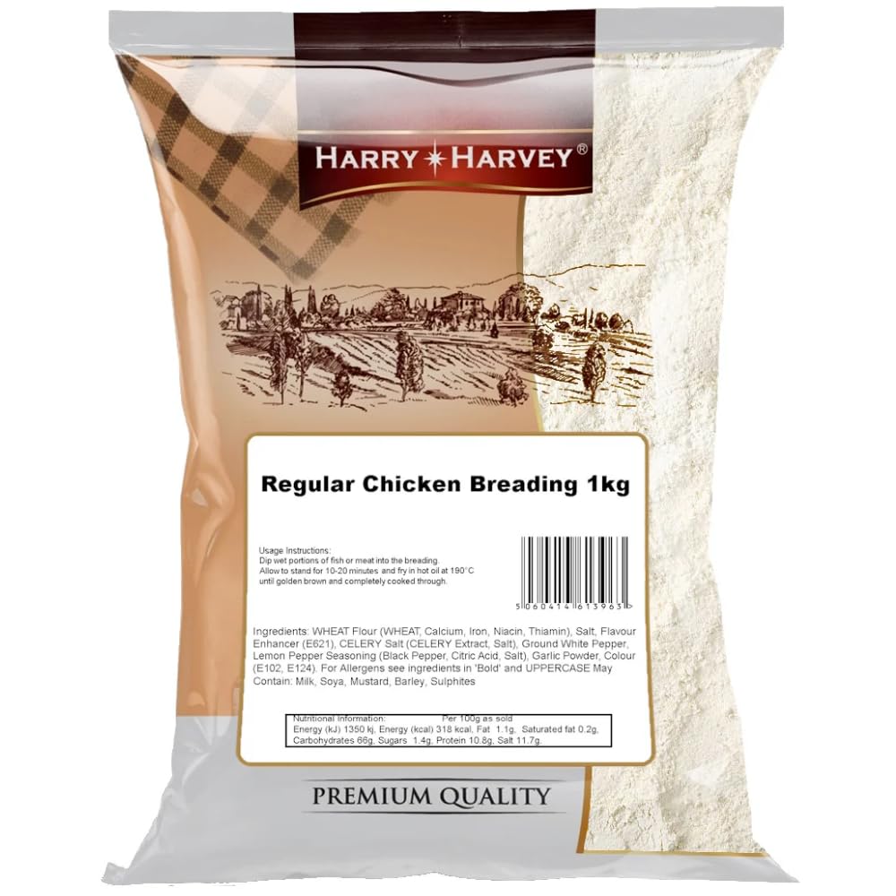 Harry Harvey Chicken Breading 1kg | Kentucky Style Fried Batter Mix for Crispy Takeaway Chicken | Make Southern Fried, Crispy Coating at Home | Perfect for Chicken Wings, Nuggets & Pieces