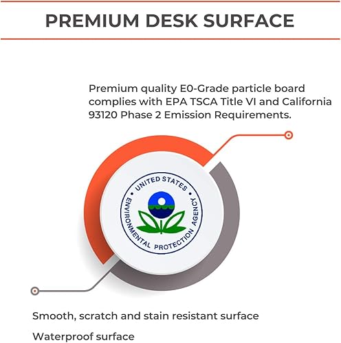 Miniatura 5 de SOFSYS Escritorio plegable moderno para espacios pequeños juegos de computadora escritura organización de estudiantes y oficina en casa marco de