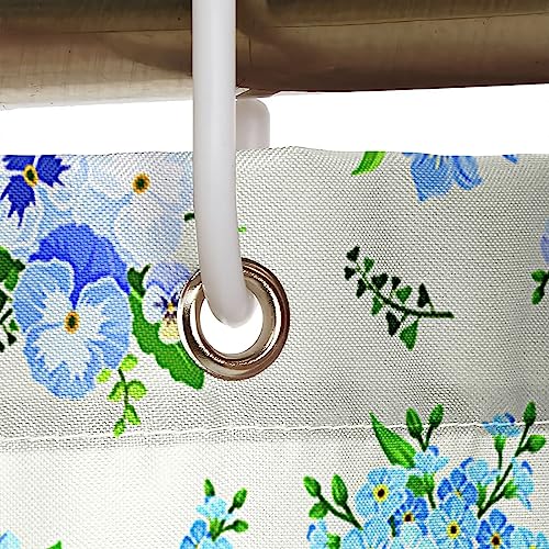 Rideau de douche bleu 300x200cm en polyester imperméable pour salle de bain - 4