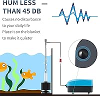 Vista 4 de Pawfly Bomba de aire para acuario con kit de filtro de esponja nano bio, válvula de control de aire, tubería de línea aérea y accesorios de válvula