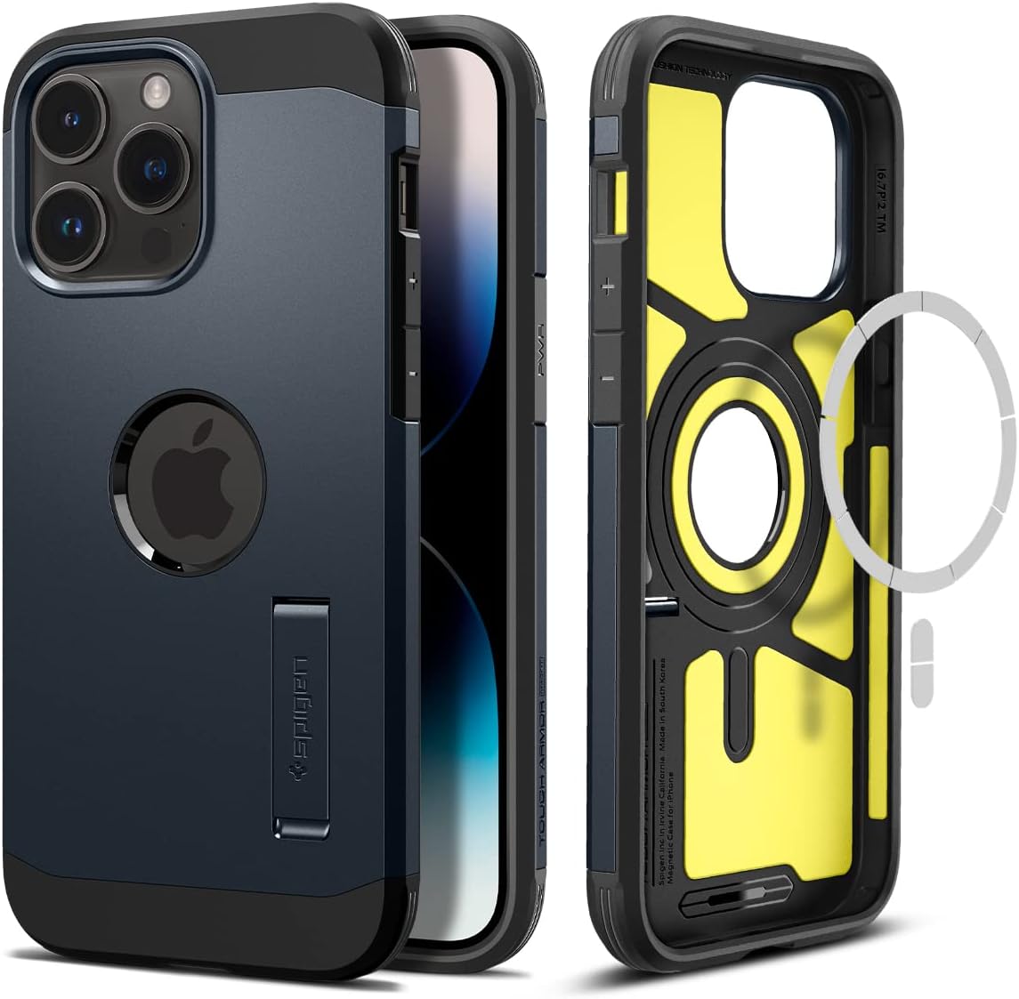 Spigen Tough Armor (MagFit) Compatible with MagSafe Designed for iPhone 14 Pro Case (2022) - Metal Slate