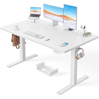 ErGear Height-adjustable desk 140 x 80 cm 100 kg load capacity