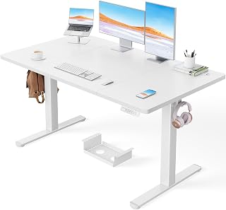 ErGear Höhenverstellbarer Schreibtisch 140x80cm, 100kg Tragkraft