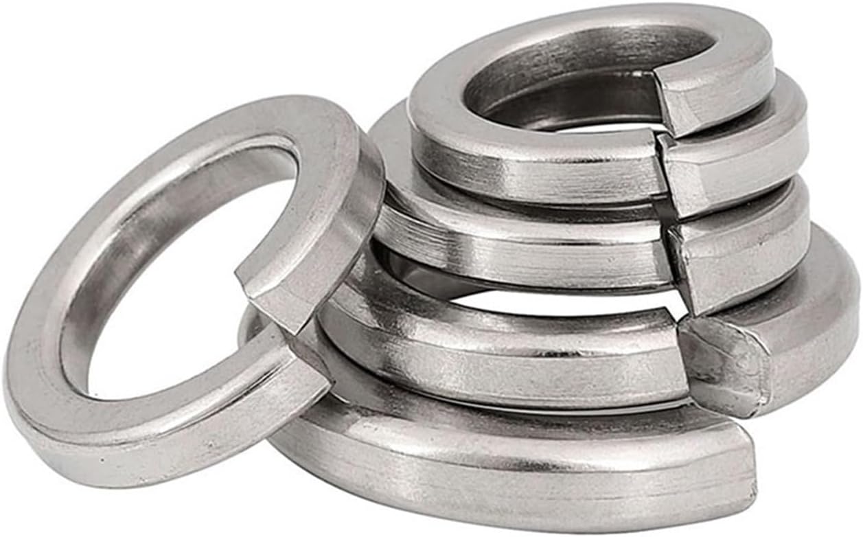 CREAP Spring Washer Elastic Gasket GB93 A2 Split Lock Shim 304 Stainless Steel M2 M2.5 M3 M4 M5 M6 M8 M10 M12 M14 M16 M18 M20 M22 M24(M2.5 (100pcs))